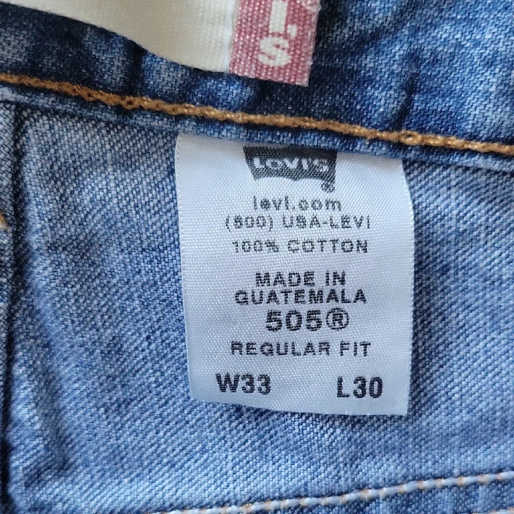 Levi's 505 W33 X L30 (W30 X L30) Men's Classic Denim Jeans Zip Fly